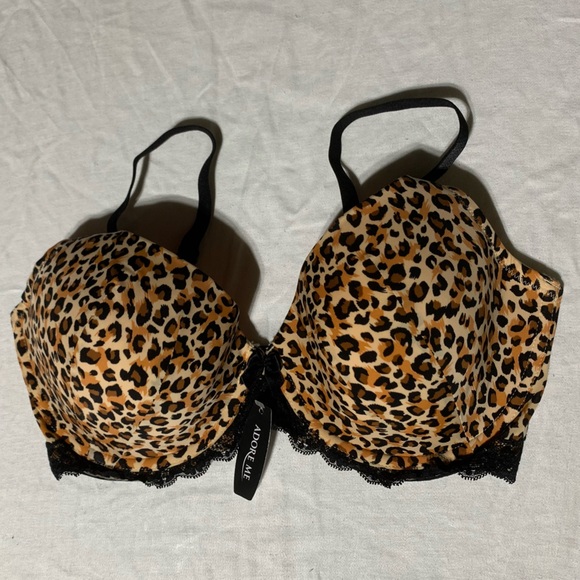 Adore Me 34DD Cheetah Print Underwire Bra, NWT, T-Shirt Lightly Filled Cups - Picture 1 of 9